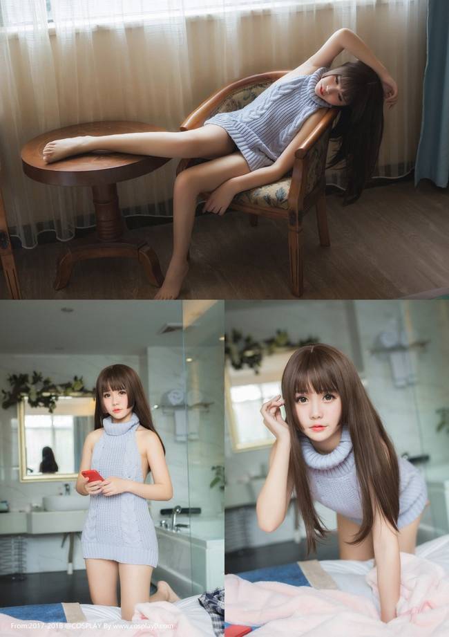 Cosplay福利/Joean-夜夜处男杀手毛衣美背诱惑Cos足控福利