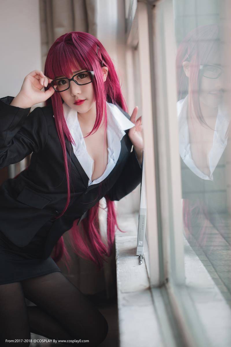 Cosplay福利/Joean-夜夜_教师巨乳美女制服诱惑大尺度Cos斯卡哈