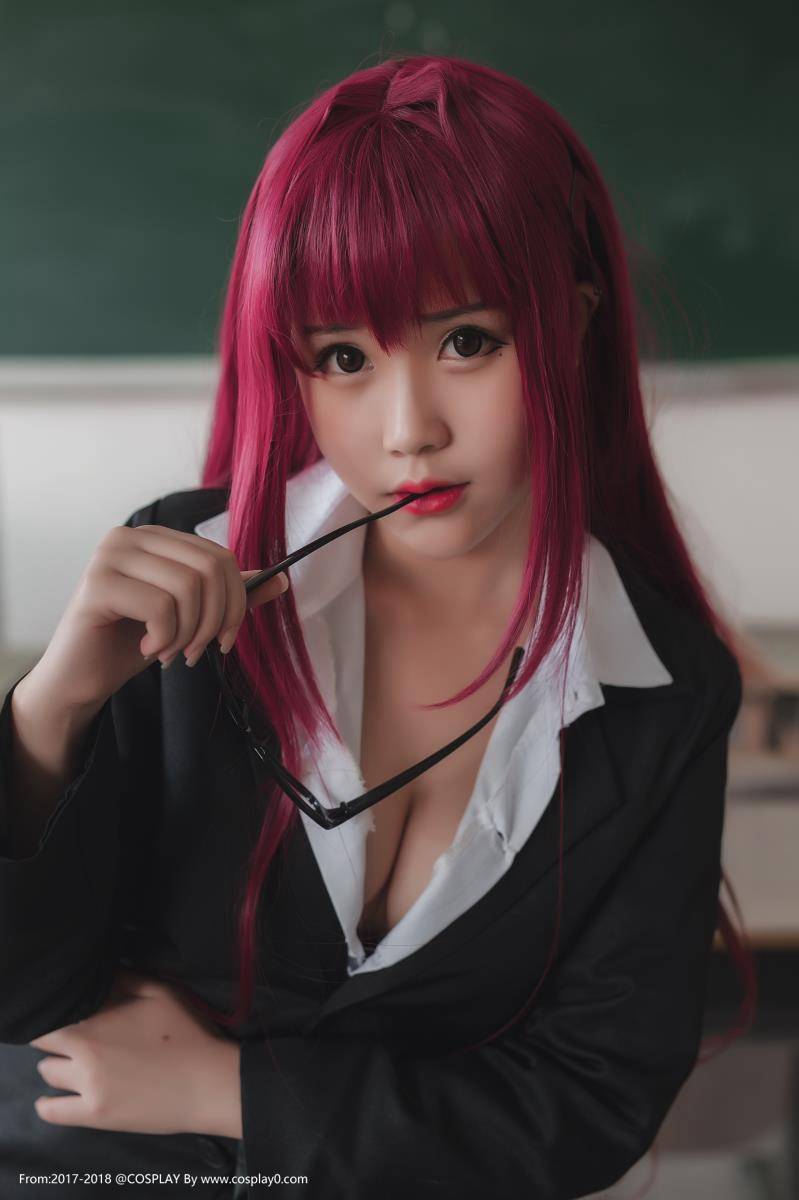Cosplay福利/Joean-夜夜_教师巨乳美女制服诱惑大尺度Cos斯卡哈