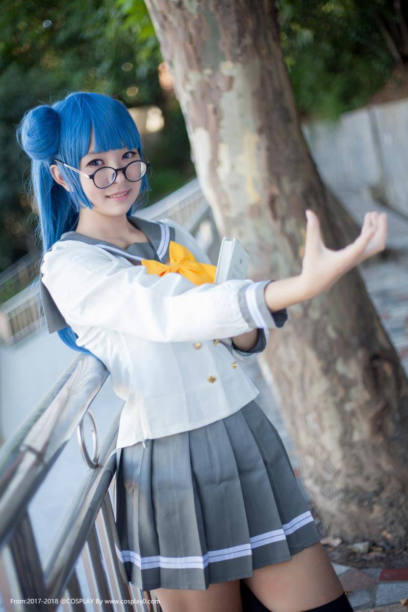 Cosplay福利/国木田花丸/津岛善子姐妹花JK制服黑丝Cosplay福利