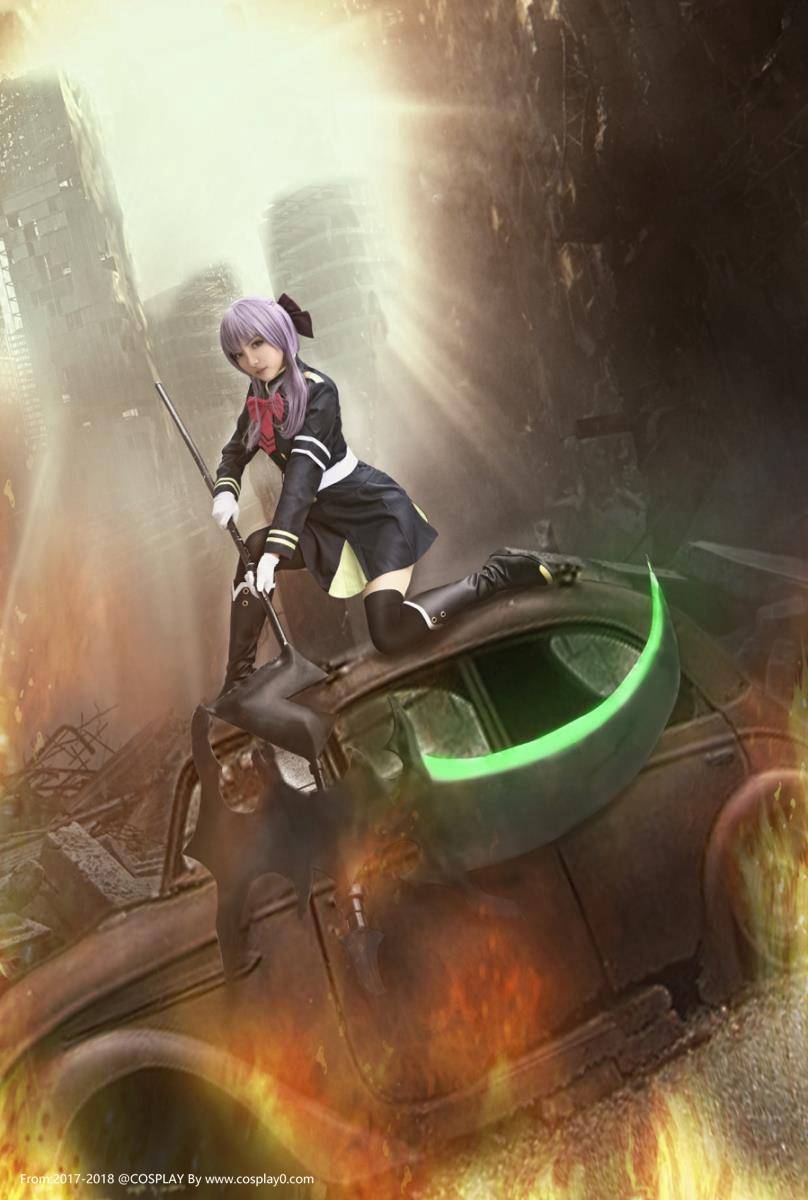 Cosplay福利/终结的炽天使柊筱娅制服美女黑丝Cosplay写真图片