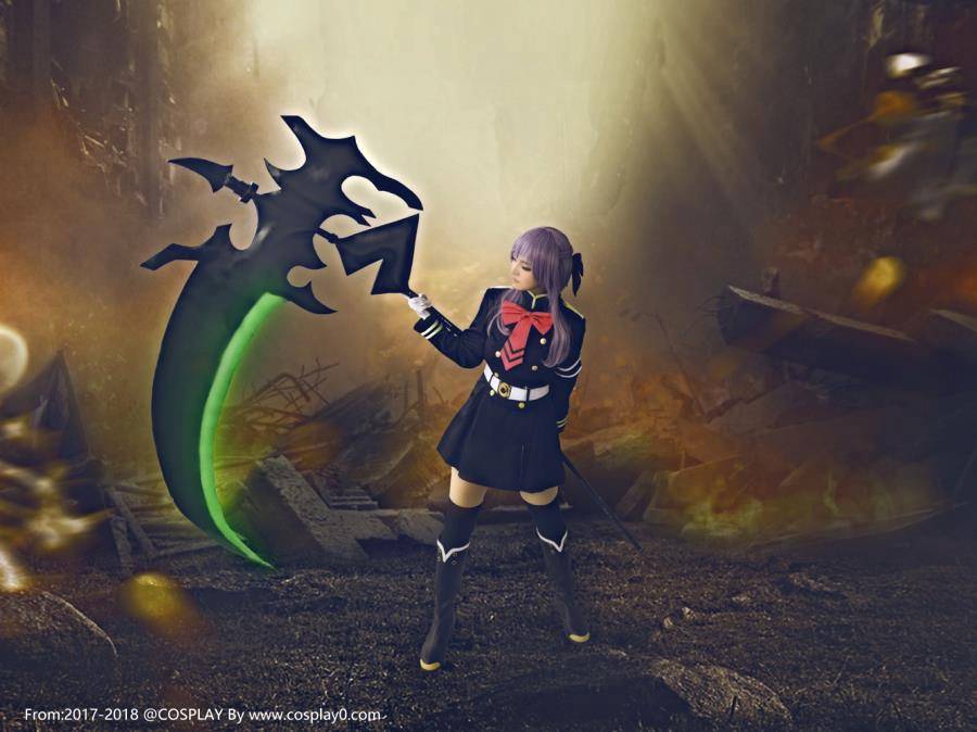 Cosplay福利/终结的炽天使柊筱娅制服美女黑丝Cosplay写真图片