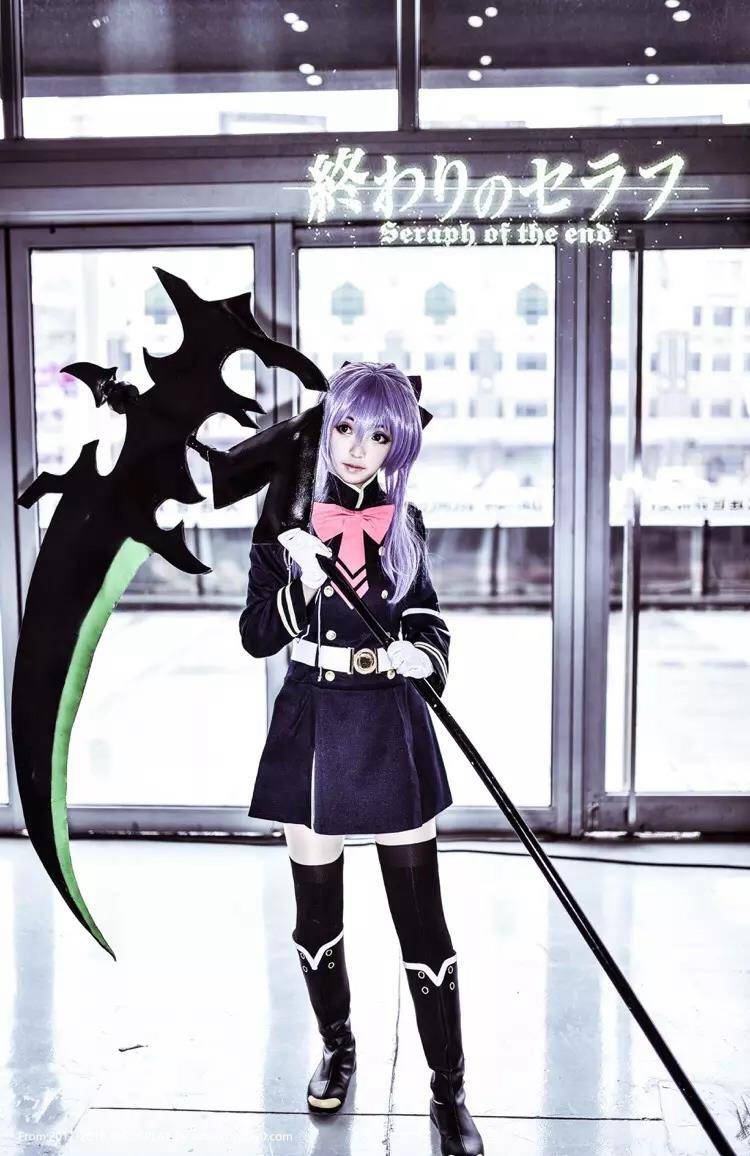 Cosplay福利/终结的炽天使柊筱娅制服美女黑丝Cosplay写真图片