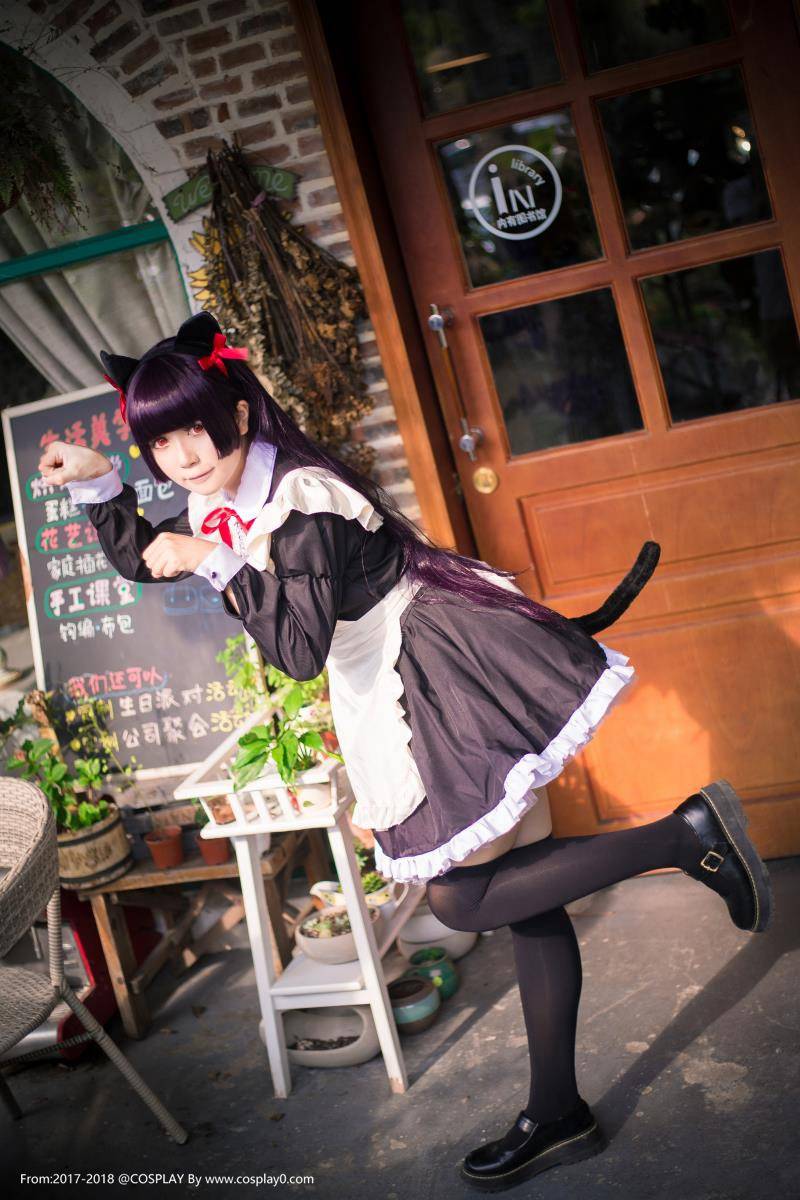 Cosplay福利/白金x肛塞尾五更琉璃黑猫同人女仆装Cosplay本子