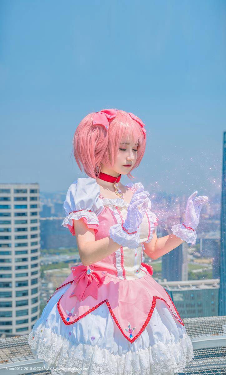 Cosplay福利/魔法少女小圆鹿目圆香Cos双马尾白丝萝莉图片