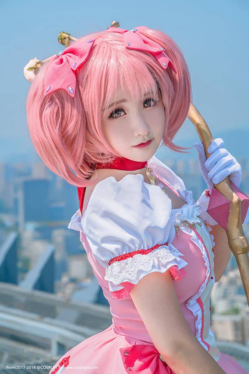 Cosplay福利/魔法少女小圆鹿目圆香Cos双马尾白丝萝莉图片