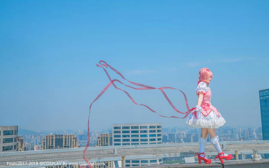 Cosplay福利/魔法少女小圆鹿目圆香Cos双马尾白丝萝莉图片