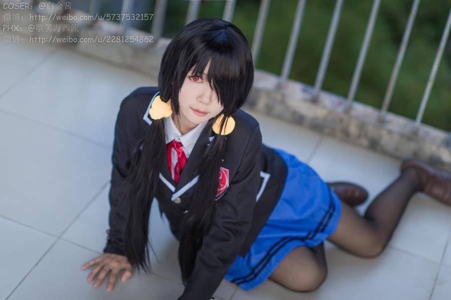 Cosplay福利/白金x学生制服约会大作战时崎狂三黑丝诱惑Cos福利
