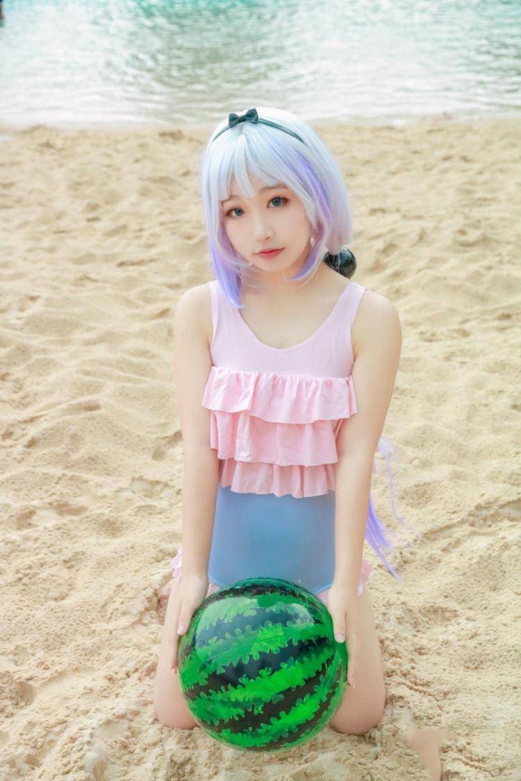 Cosplay福利/二次元可爱萝莉Cosplay康娜泳装足控福利图片
