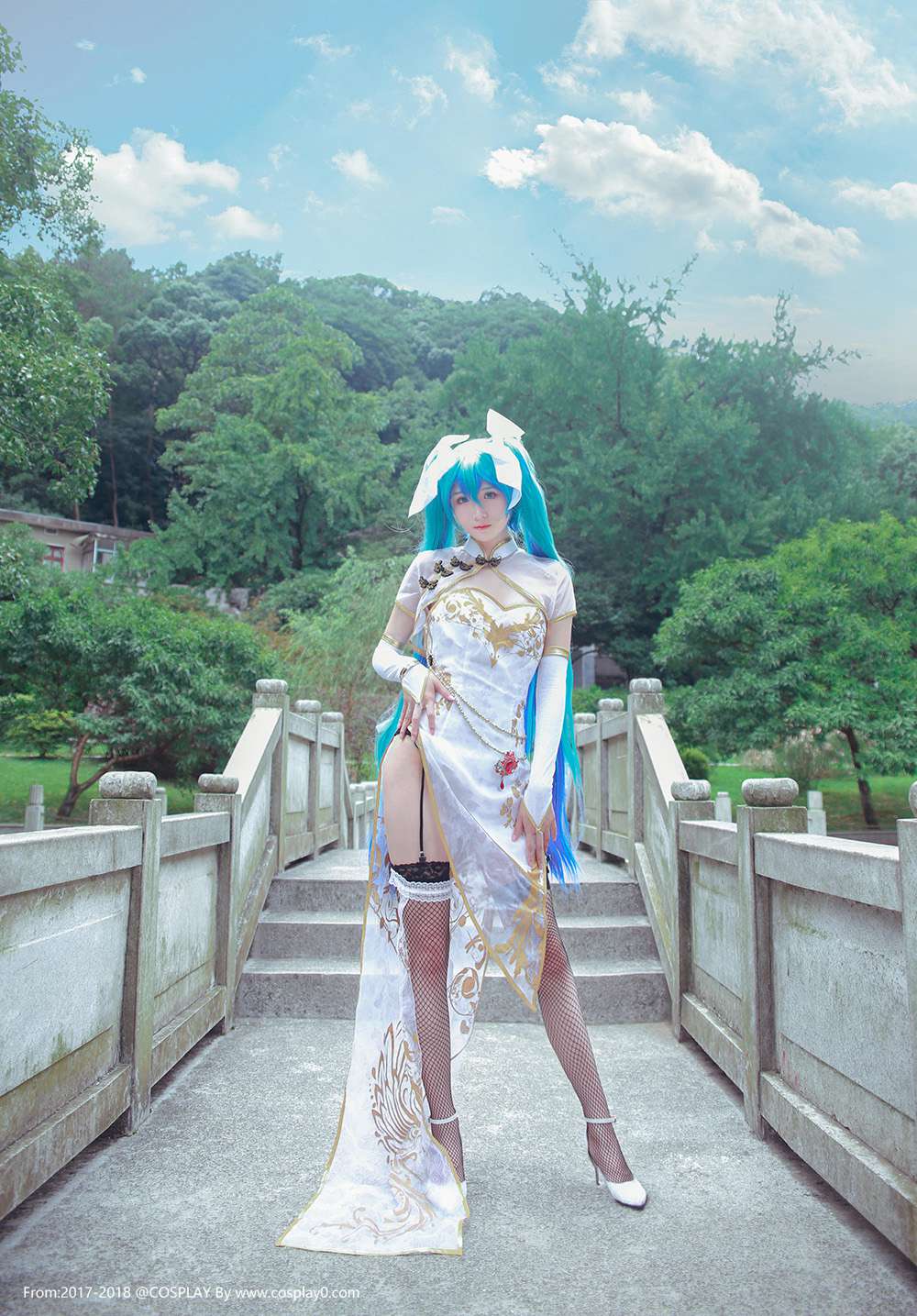 Cosplay福利/绝美尤物Cos初音未来h旗袍大尺度无圣光胖次福利