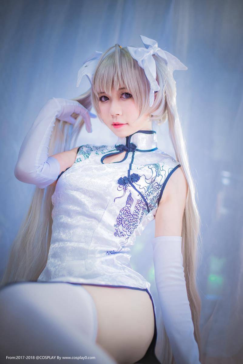 Cosplay福利/白金x春日野穹同人旗袍白丝足控福利穹妹Cosplay番号