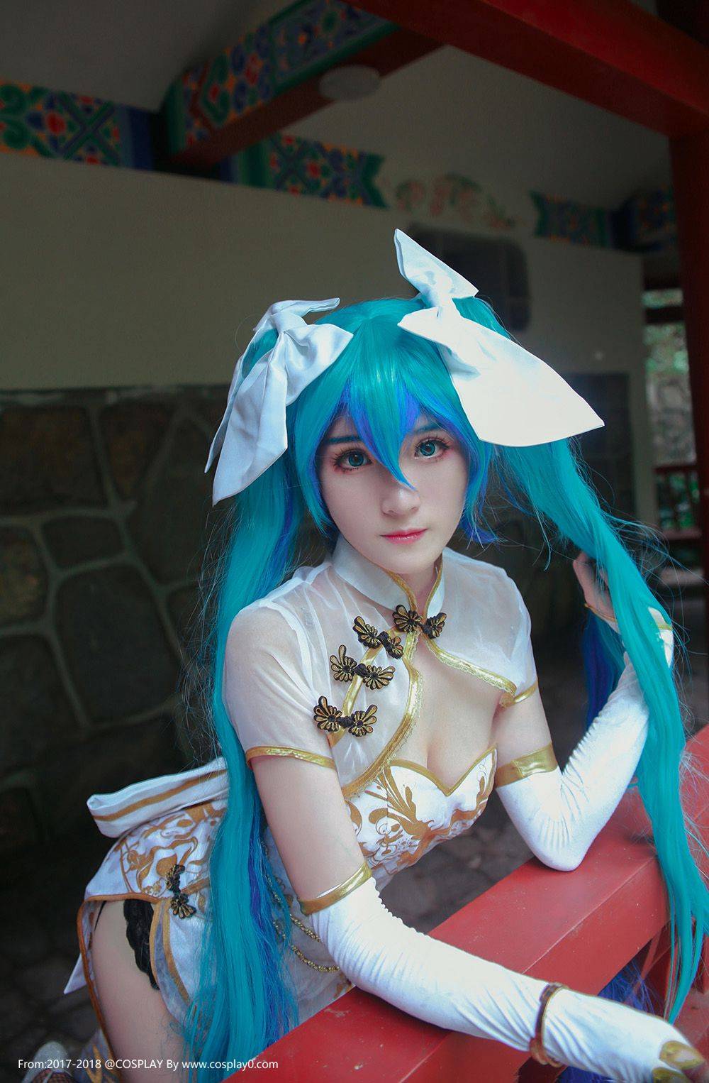 Cosplay福利/绝美尤物Cos初音未来h旗袍大尺度无圣光胖次福利