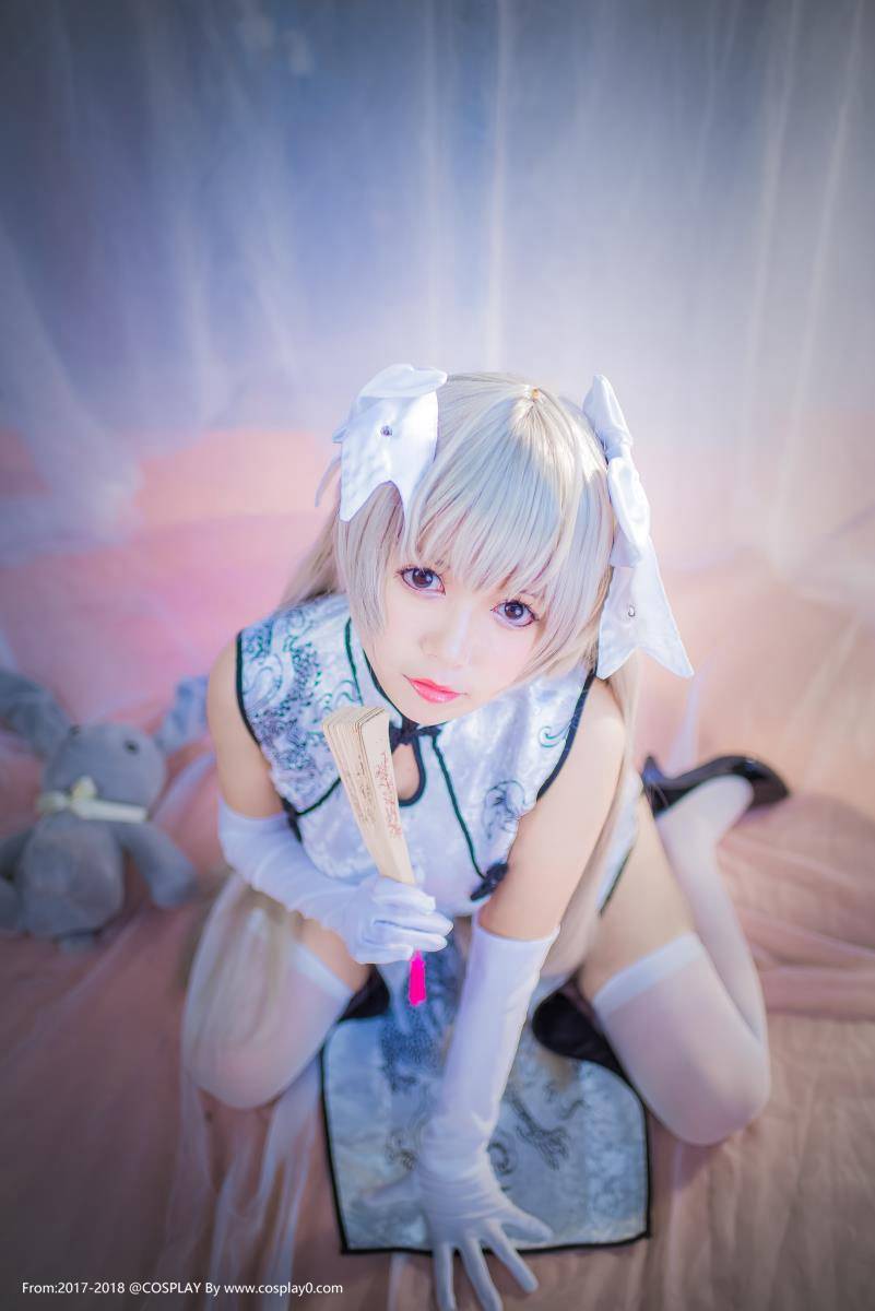 Cosplay福利/白金x春日野穹同人旗袍白丝足控福利穹妹Cosplay番号