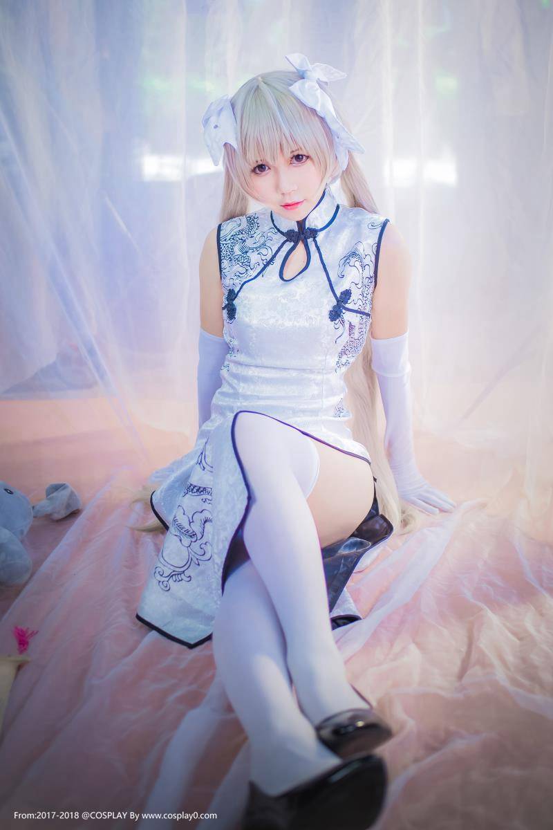 Cosplay福利/白金x春日野穹同人旗袍白丝足控福利穹妹Cosplay番号