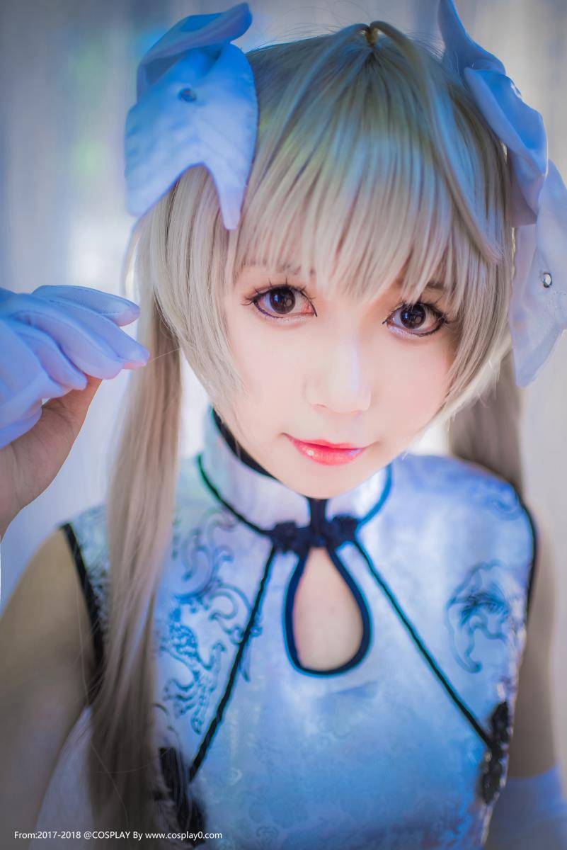 Cosplay福利/白金x春日野穹同人旗袍白丝足控福利穹妹Cosplay番号