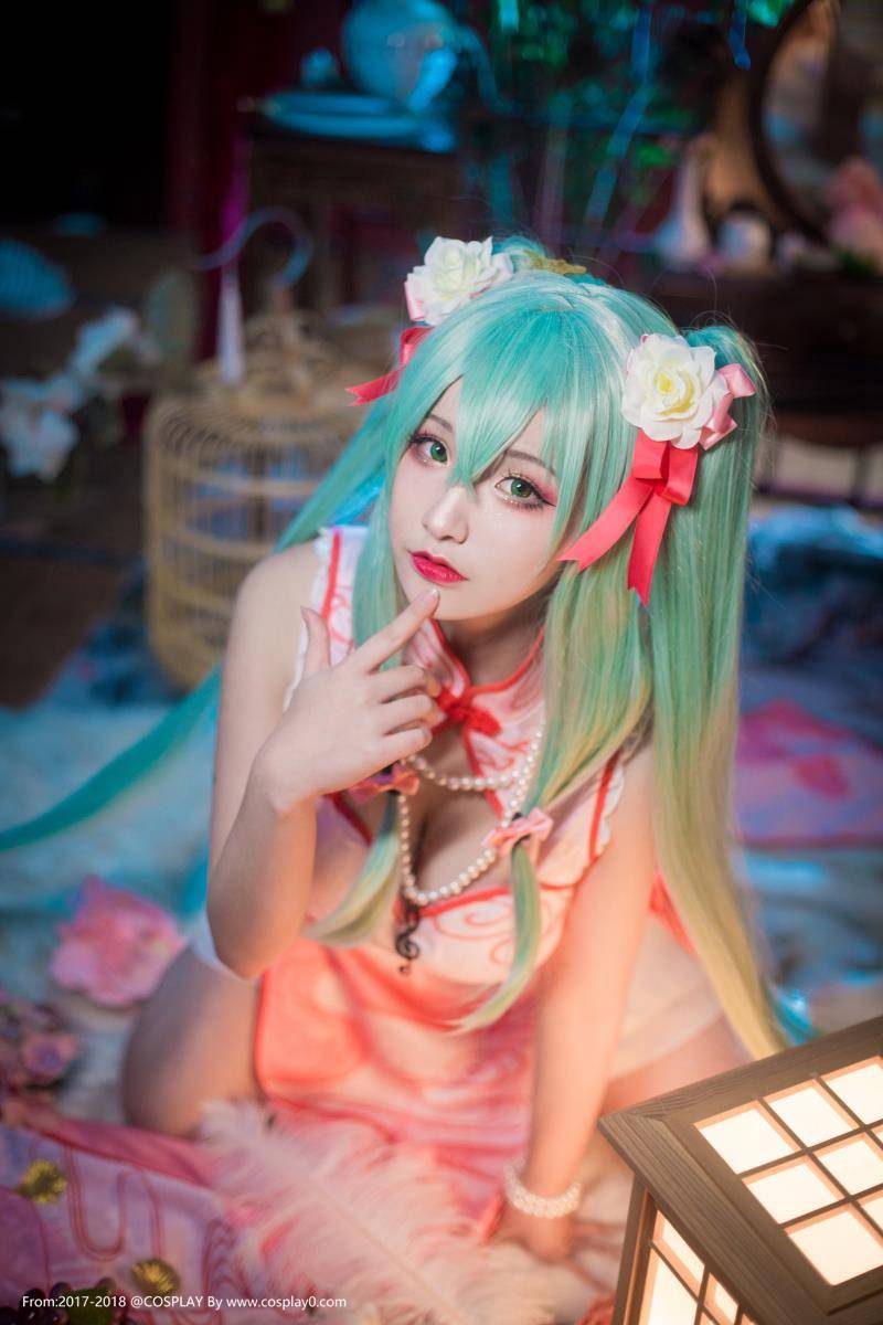 Cosplay福利/初音未来MIKU百乐门歌女旗袍同人御姐腿控Cos福利图片