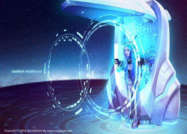 Cosplay福利/巨乳美女王者荣耀Cos逐梦之音貂蝉高跟鞋写真图片