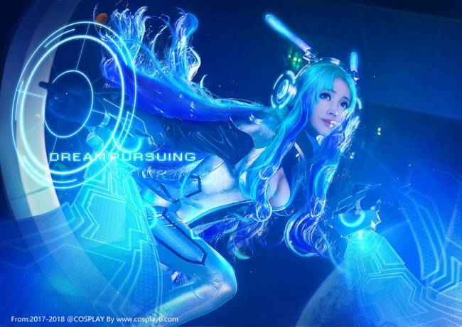 Cosplay福利/巨乳美女王者荣耀Cos逐梦之音貂蝉高跟鞋写真图片