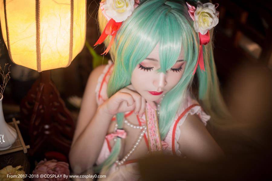 Cosplay福利/初音未来MIKU百乐门歌女旗袍同人御姐腿控Cos福利图片