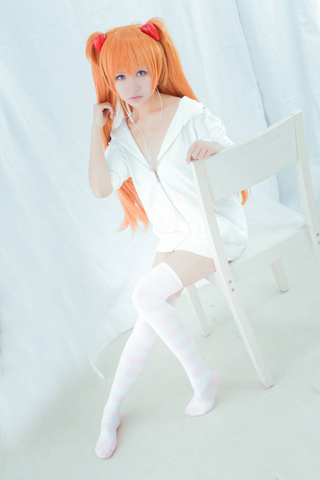 Cosplay福利/新世纪福音战士明日香内衣诱惑长筒袜Cosplay福利
