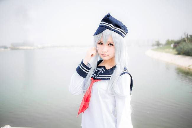 Cosplay福利/岛风舰娘响JK制服短裙萝莉美腿黑丝Cosplay福利