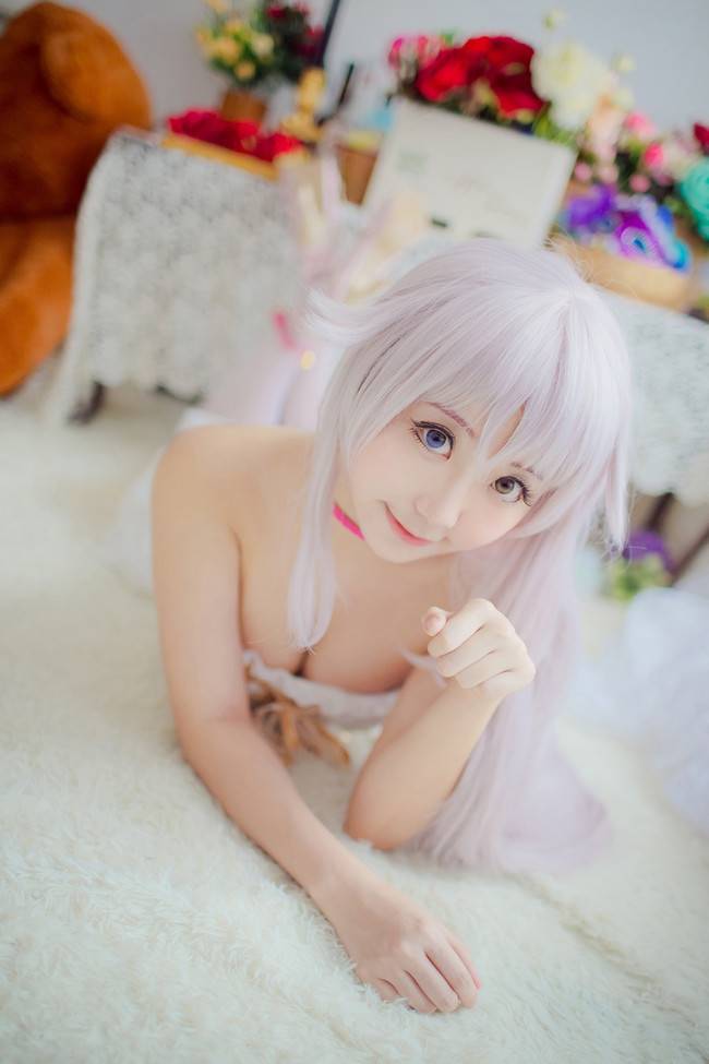 Cosplay福利/少女映画黑川Cosplay雨乃雅日猫(neko)无圣光白丝诱惑