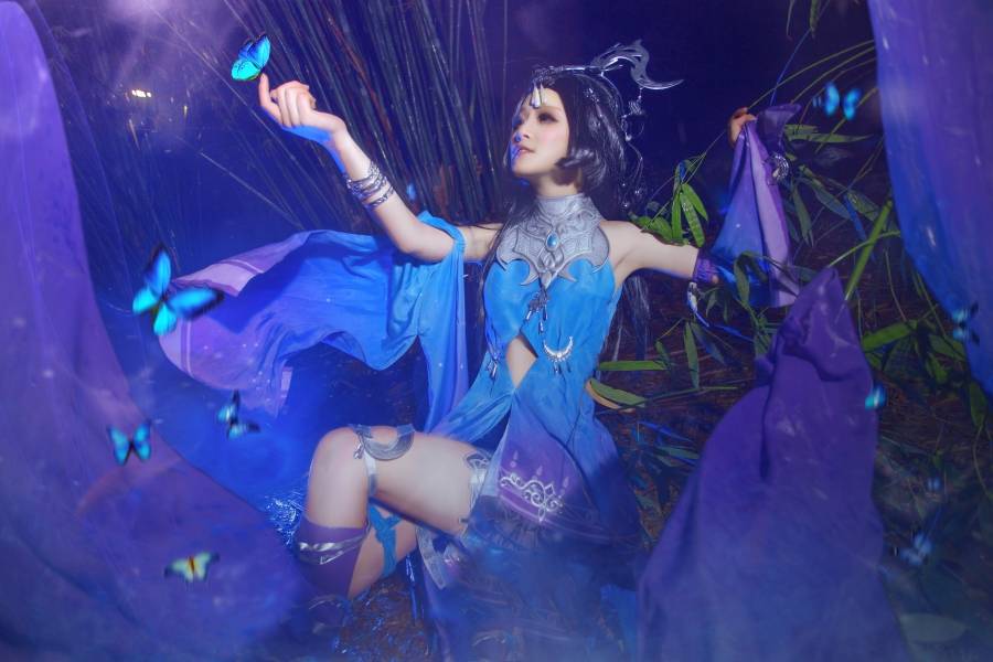 Cosplay福利/剑网3千蝶绕笛蛊无形秦风毒萝Cosplay古风图片