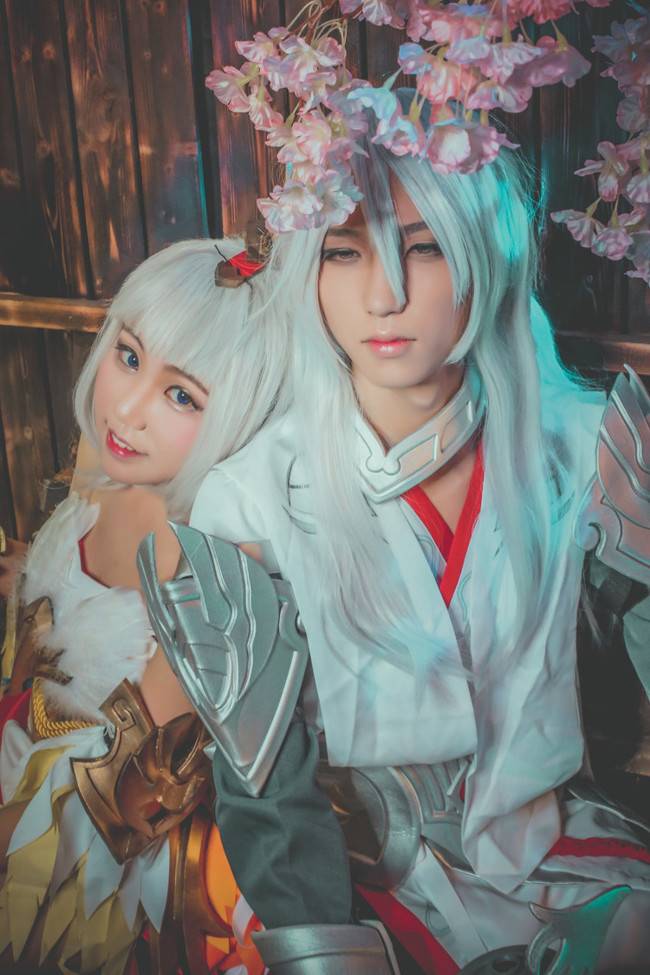Cosplay福利/王者荣耀CP情侣李白凤求凰王昭君凤凰于飞Cos图片