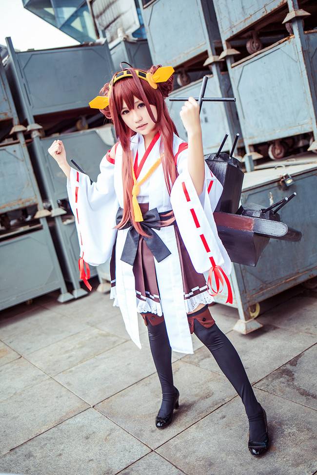 Cosplay福利/舰队Collection岛风舰娘金刚萝莉黑丝Cosplay图片