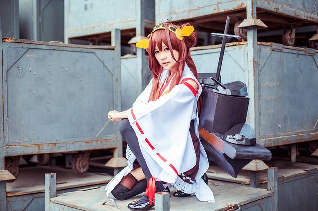 Cosplay福利/舰队Collection岛风舰娘金刚萝莉黑丝Cosplay图片