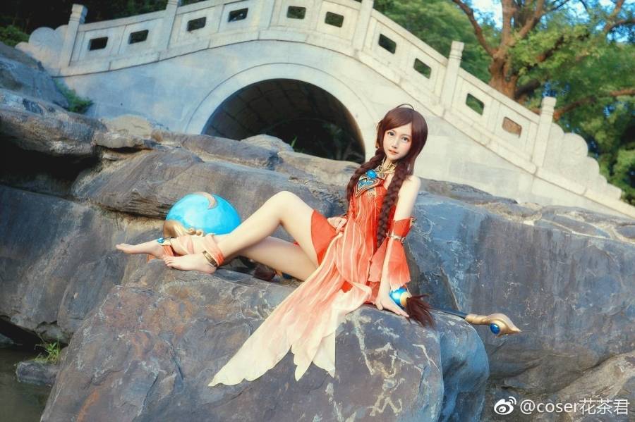 Cosplay福利/Coser花茶君王者荣耀萌妹子大乔Cosplay古风图片