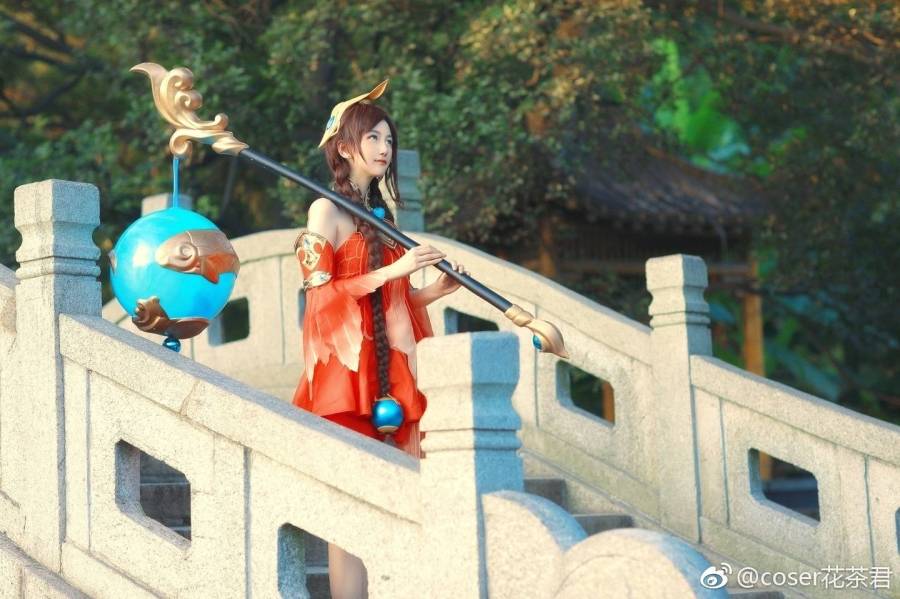 Cosplay福利/Coser花茶君王者荣耀萌妹子大乔Cosplay古风图片