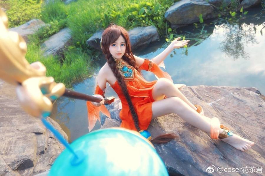 Cosplay福利/Coser花茶君王者荣耀萌妹子大乔Cosplay古风图片