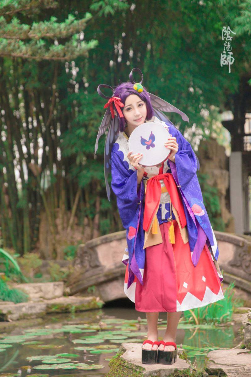 Cosplay福利/Coser-黑川-阴阳师手游Cosplay蝴蝶精可爱萝莉图片