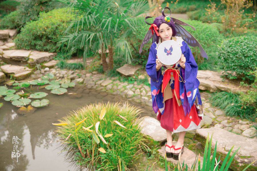 Cosplay福利/Coser-黑川-阴阳师手游Cosplay蝴蝶精可爱萝莉图片