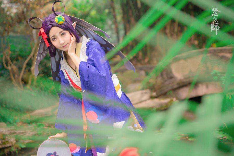 Cosplay福利/Coser-黑川-阴阳师手游Cosplay蝴蝶精可爱萝莉图片