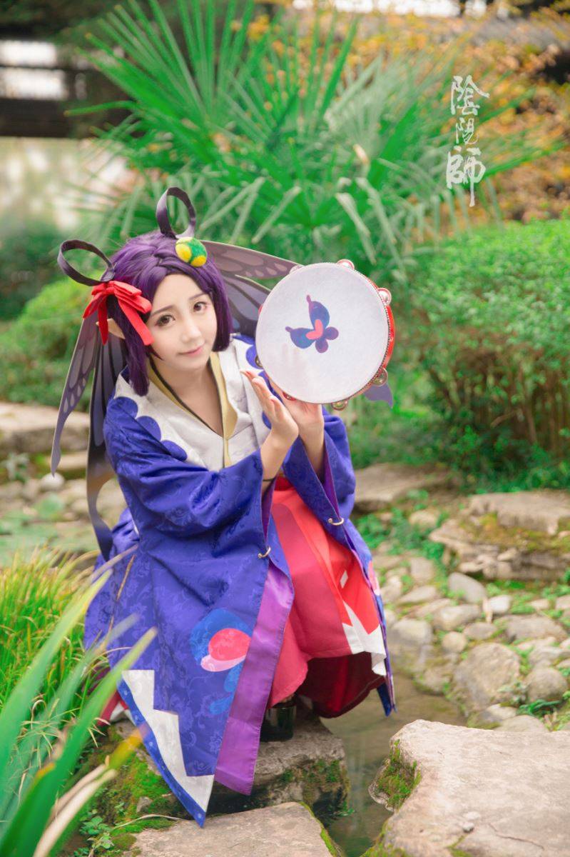Cosplay福利/Coser-黑川-阴阳师手游Cosplay蝴蝶精可爱萝莉图片