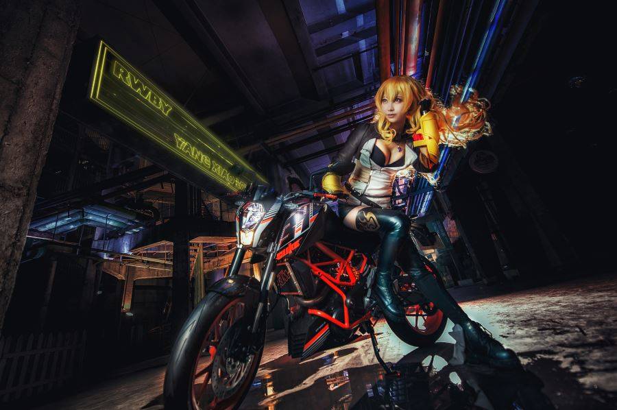 Cosplay福利/黑川扮演RWBY动漫女主阳小龙机车娘Cosplay图片