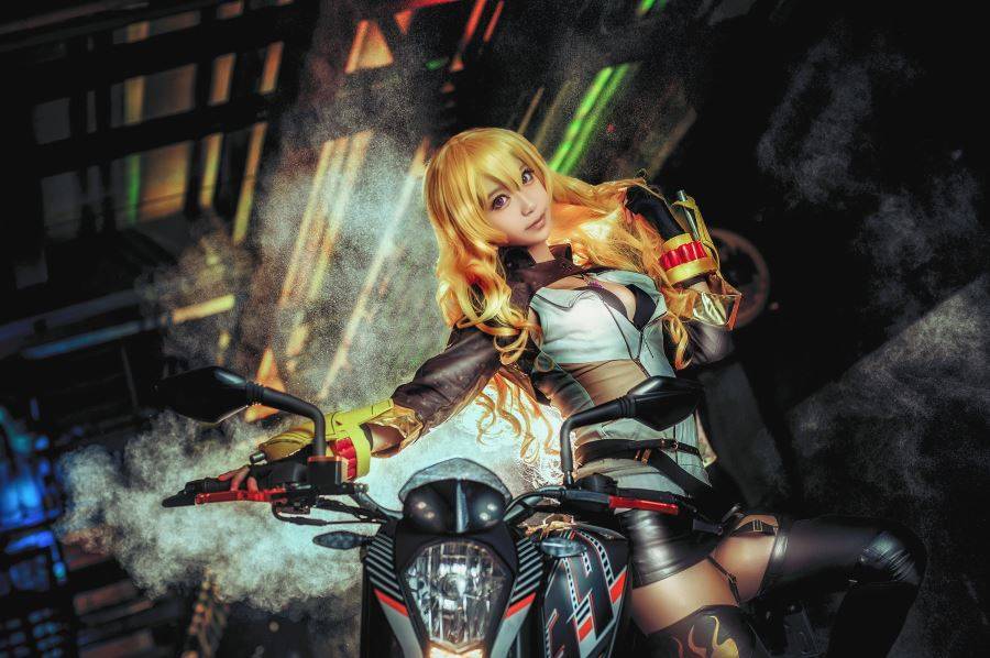 Cosplay福利/黑川扮演RWBY动漫女主阳小龙机车娘Cosplay图片