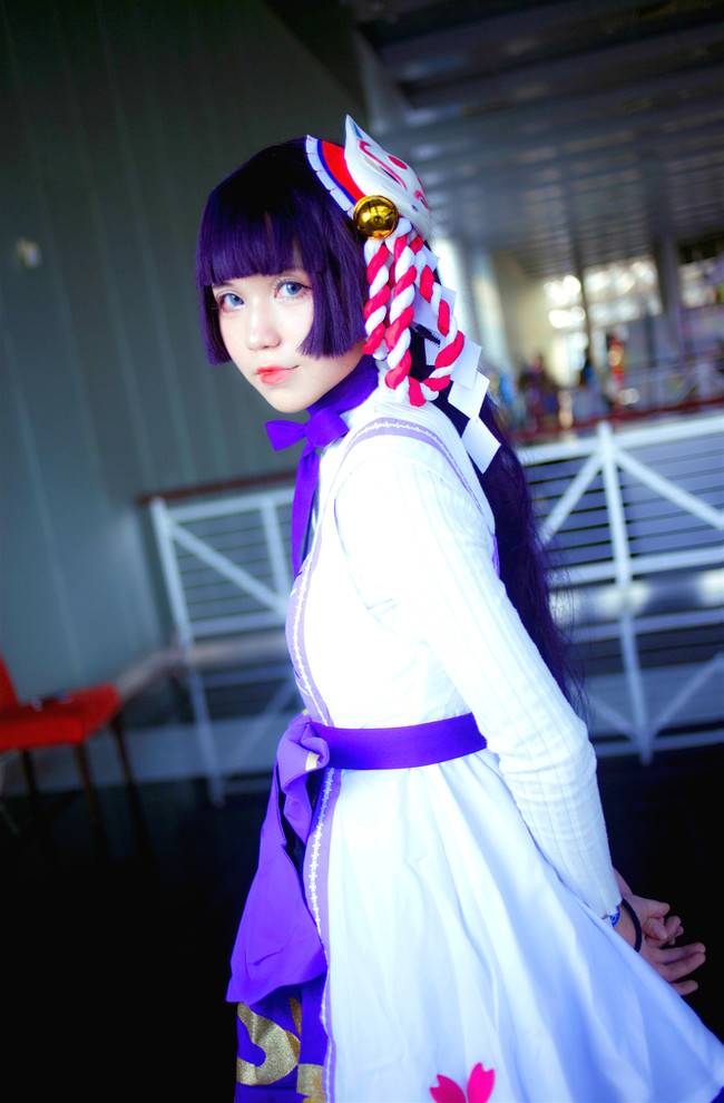 Cosplay福利/二次元美女白丝Cosplay阴阳师雪女月见之樱图片
