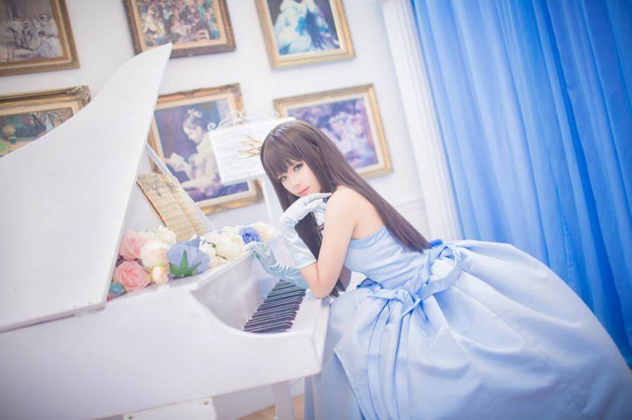 Cosplay福利/清纯美女连衣裙涩谷凛Cos唯美写真图片赏析