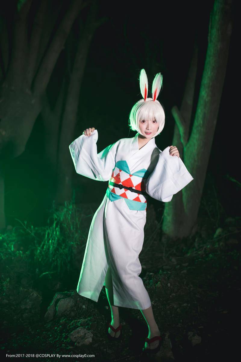 Cosplay福利/阴阳师萌萌哒式神山兔可爱萝莉和服Cosplay图片