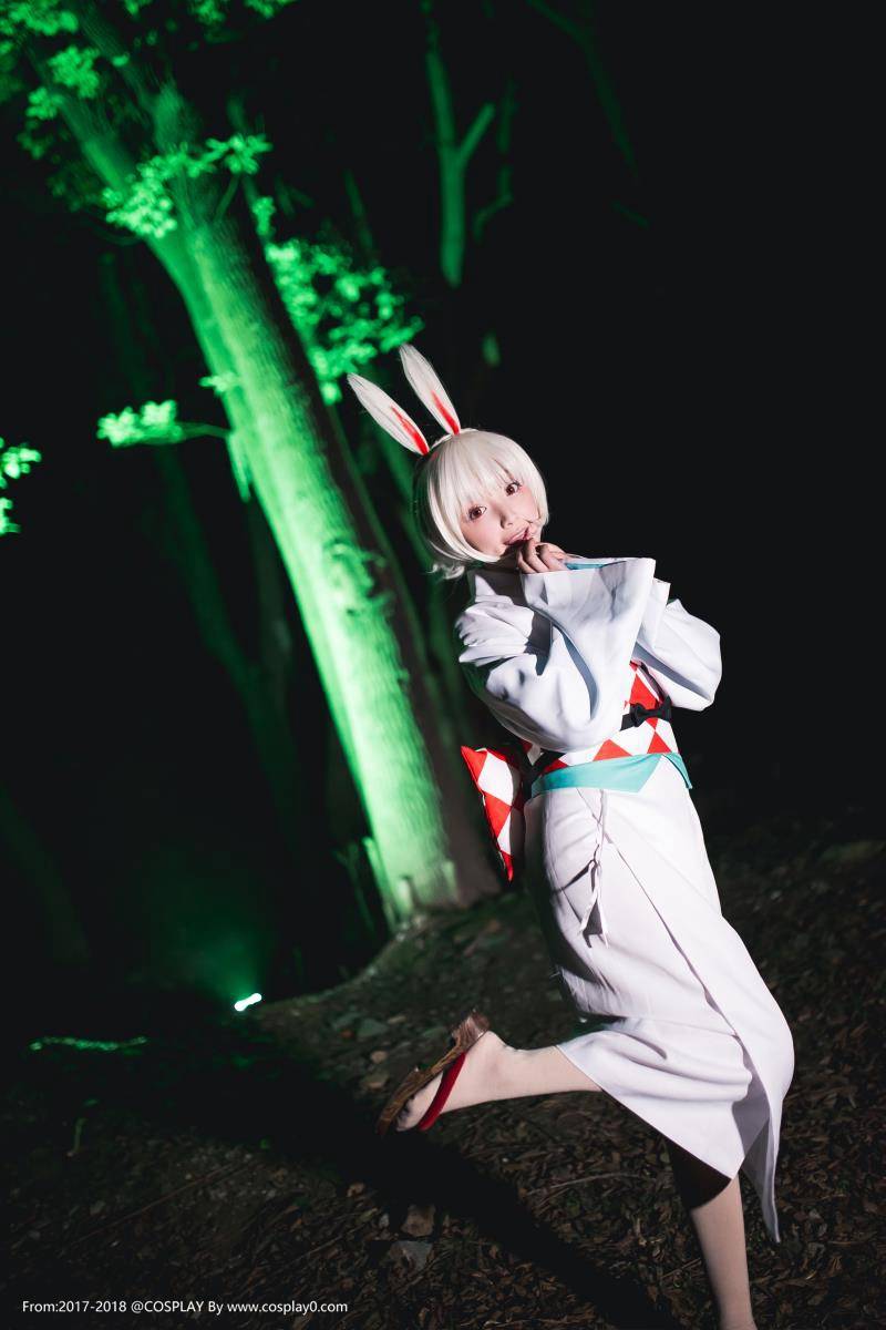 Cosplay福利/阴阳师萌萌哒式神山兔可爱萝莉和服Cosplay图片
