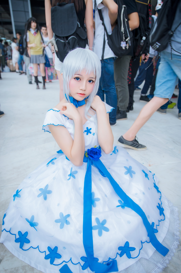 Cosplay福利/动漫漫展未闻花名桜桃喵Cos本间芽衣子可爱萝莉图片