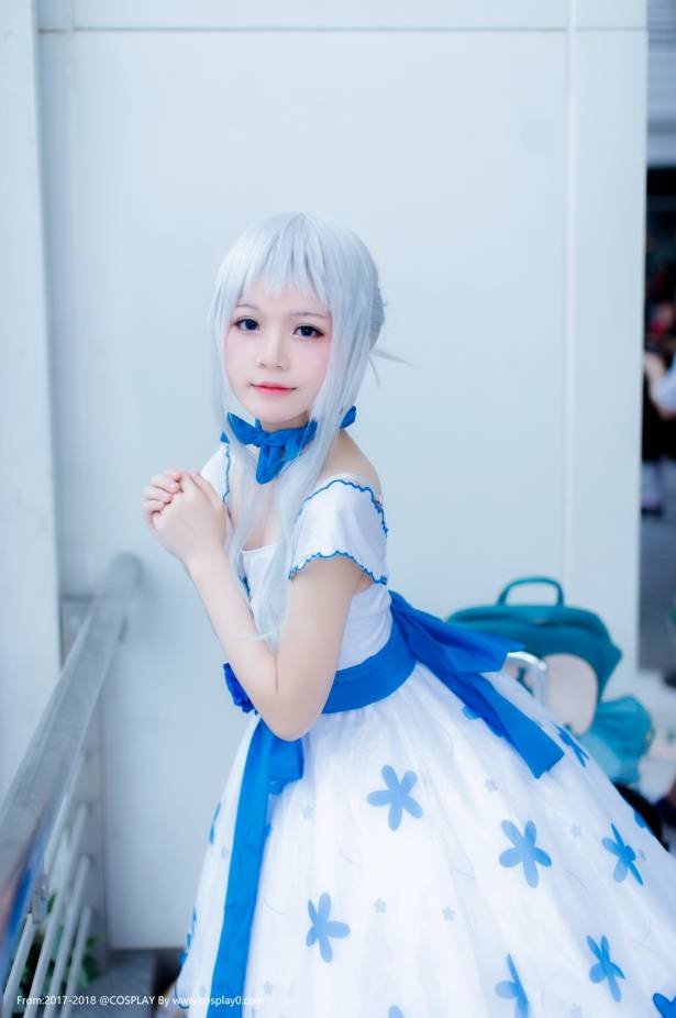 Cosplay福利/动漫漫展未闻花名桜桃喵Cos本间芽衣子可爱萝莉图片