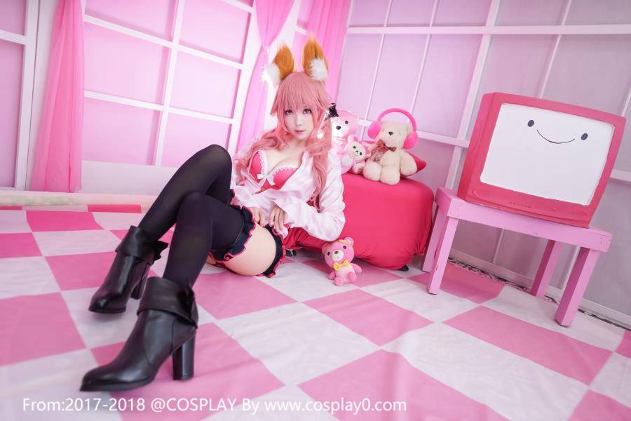 Cosplay福利/ElyEE子Cosplay玉藻前黑丝美女腿控写真福利