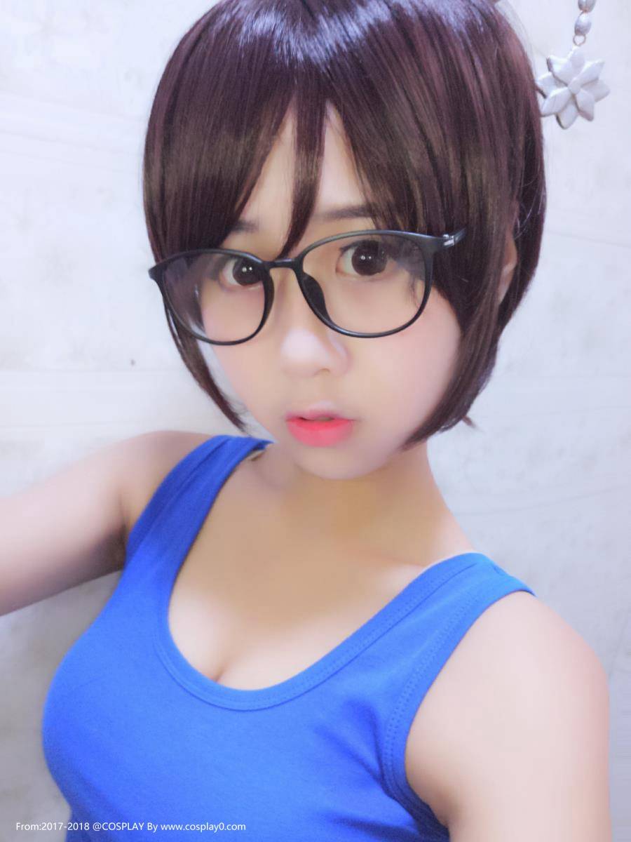 Cosplay福利/半次元萌芽儿素颜试妆守望先锋小美Cosplay图片