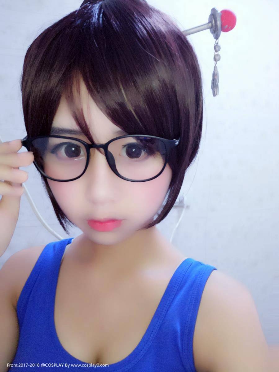 Cosplay福利/半次元萌芽儿素颜试妆守望先锋小美Cosplay图片