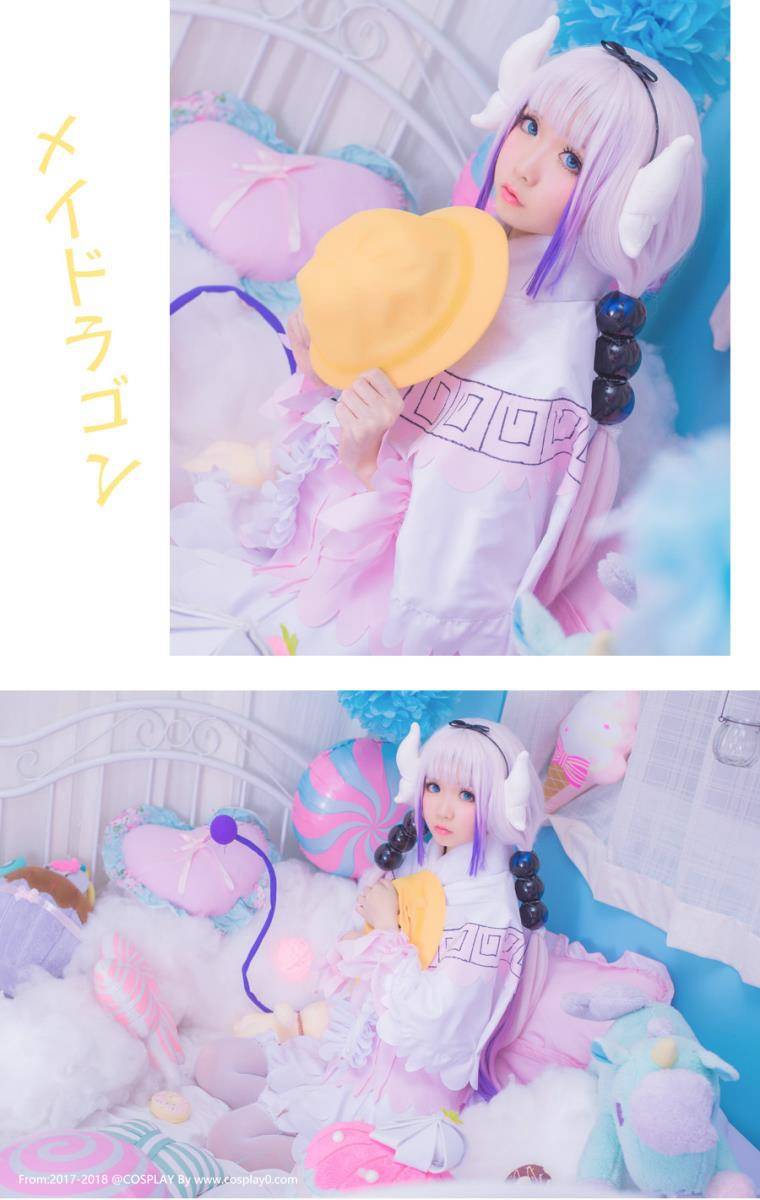 Cosplay福利/小林家的龙女仆康娜Cosplay星之迟迟白丝萝莉写真本