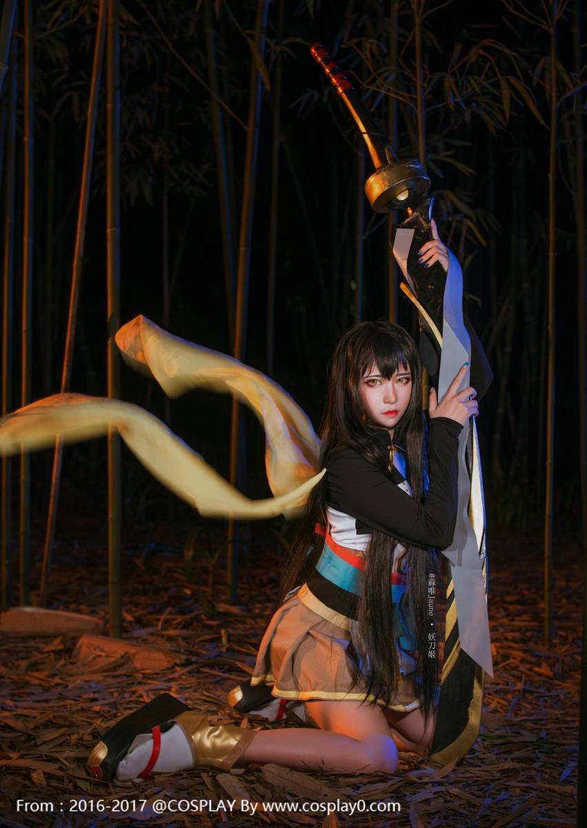 Cosplay福利/绝对领域阴阳师妖刀姬小姐姐大长腿Cosplay福利图